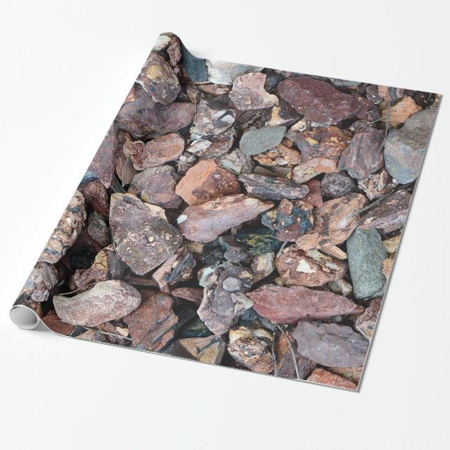 Landscaping Lava Rock Rubble and Stones Wrapping Paper (Unrolled)