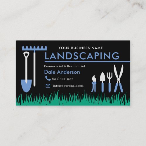 Landscaping Lawn Care Business Card