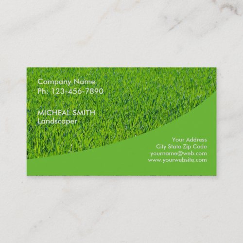 Landscaping Lawn Care Gardener Business Card