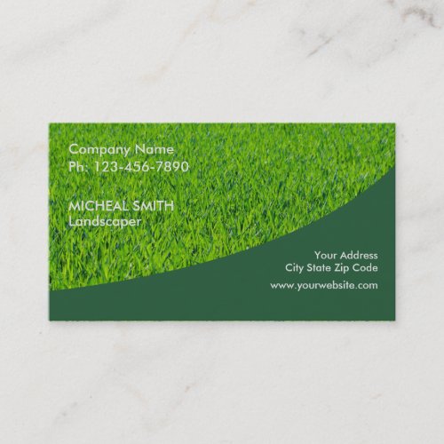 Landscaping Lawn Care Gardener Business Card