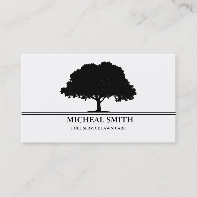 Landscaping Lawn Care Gardener Business Card (Front)