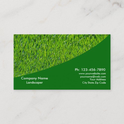 Landscaping Lawn Care Gardener Business Card