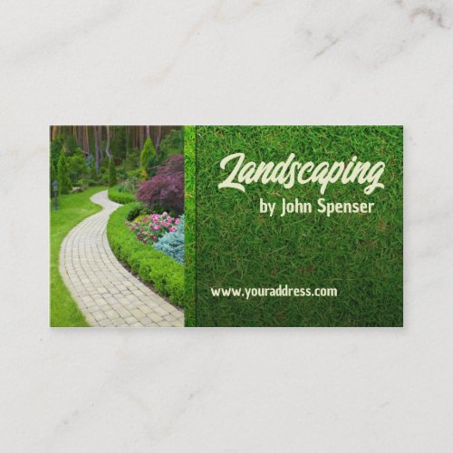 Landscaping Lawn Care Gardener New Design Business Card