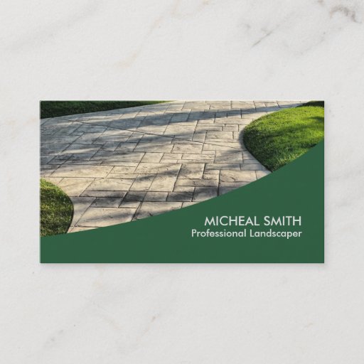 Customizable Landscaping Lawn Care Gardener Professional Business Card