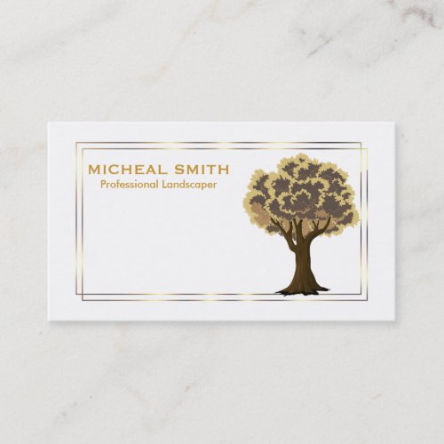 Landscaping Lawn Care Gardener Professional Business Card