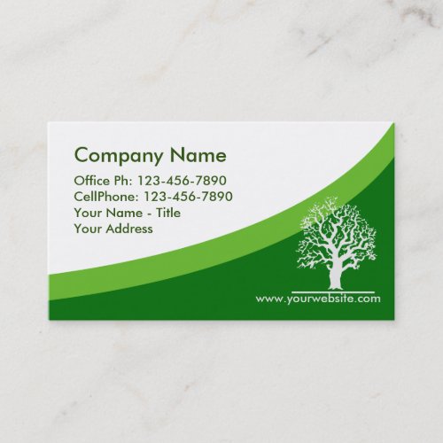 Landscaping Lawn Care Gardener Tree Business Card
