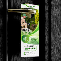 Landscaping Lawn Care Gardening Mowing Grass Door Hanger