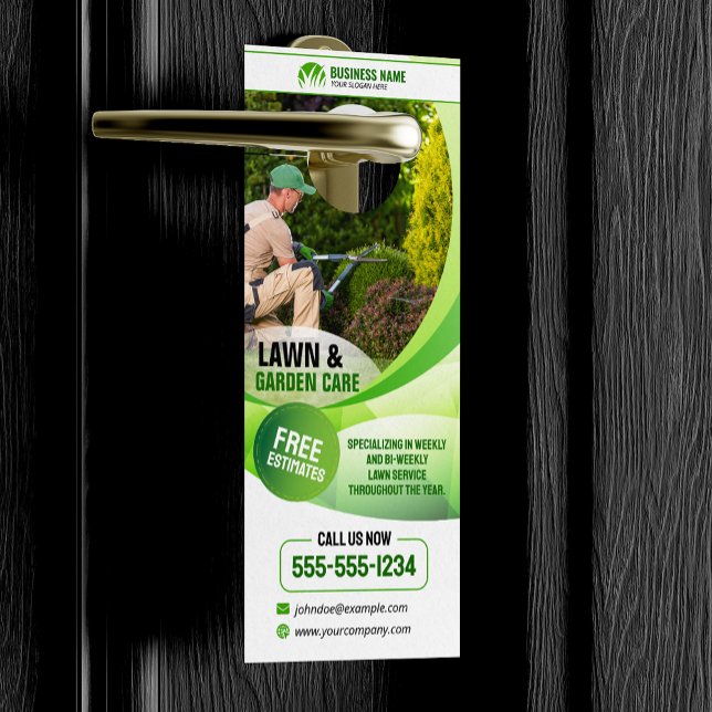 Landscaping Lawn Care Gardening Mowing Grass Door Hanger (Creator Uploaded)