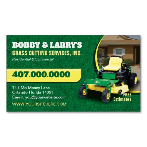 Landscaping Lawn Care Grass Cutting Business Card