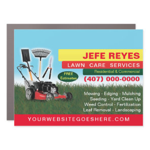 Landscaping Lawn Care Grass Cutting Car Magnet
