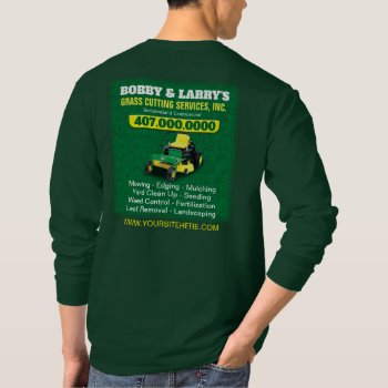 Landscaping Lawn Care Grass Cutting Template Dri T-shirt by WhizCreations at Zazzle