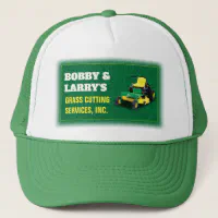 Landscaping Lawn Care Grass Cutting Template Trucker Hat