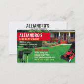 Landscaping Lawn Care Mower Business Card Template (Front/Back)