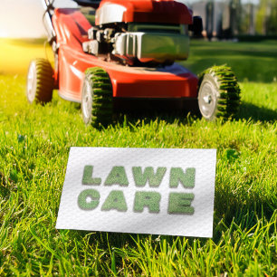 Landscaping Lawn Care Mower Business Card Template