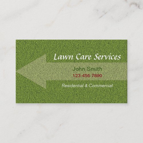 Landscaping Lawn Care Mower Business Cards