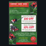 Landscaping Lawn Care Mower Half Page Template<br><div class="desc">Customize this lawn care (landscaping) half page flyer template design to suit your needs and business. This lawn care template displays lawn mower and green grass.</div>