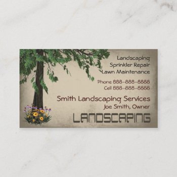 Landscaping Lawn Care Services Business Card by Business_Creations at Zazzle