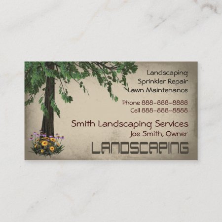 Landscaping Lawn Care Services Business Card