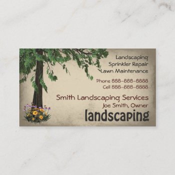 Landscaping Lawn Care Services Business Card by Business_Creations at Zazzle