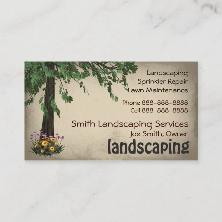 landscaping business card design