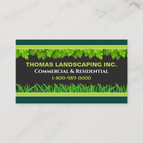 Landscaping Lawn Care Sign for your Work Truck  Business Card