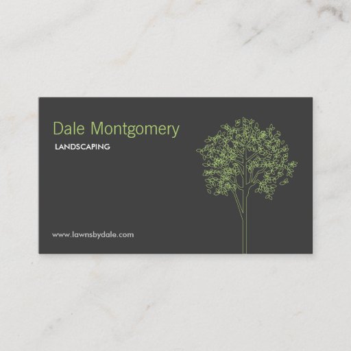 Customizable Landscaping, Lawn Care, Trees, Gardener Business Cards