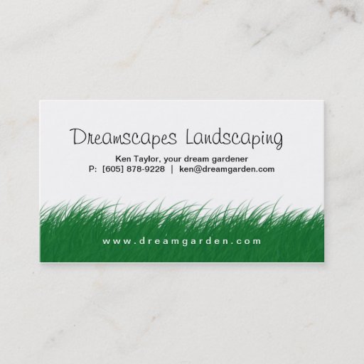 Customizable Landscaping Lawn Care Wild Grass Business Card