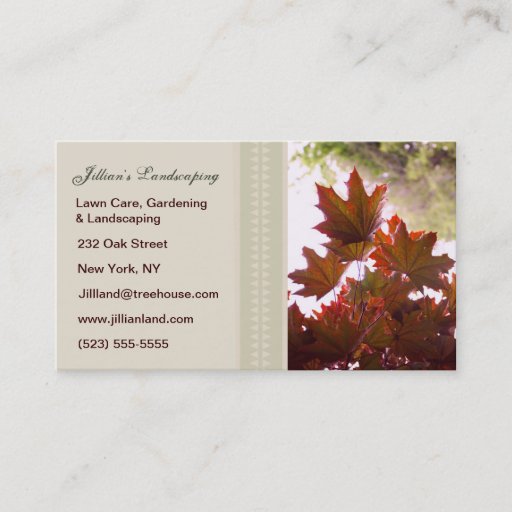 Customizable Landscaping / Lawn / Gardening Business Cards