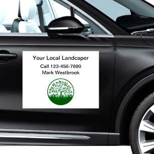 Landscaping Lawn Logo Mobile Car Magnets