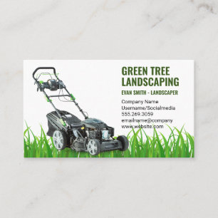 Landscaping Lawn Mower Gardener Business Card