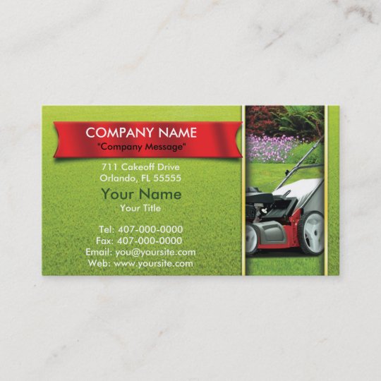 Landscaping Lawn Mower Lawn Care Business Card