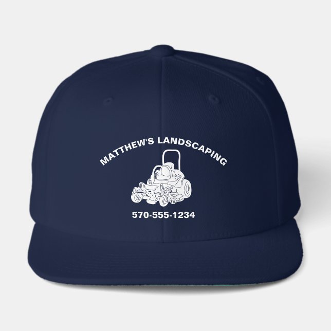 Landscaping Lawn Mowing Business Personalized Hat (Front)