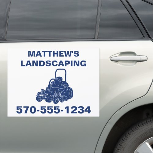 Landscaping Lawn Mowing Business Promotional Car Magnet
