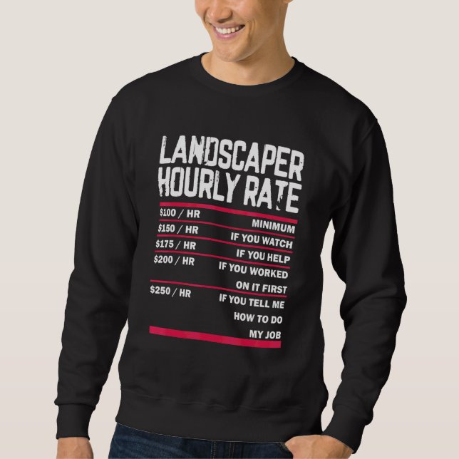 Landscaping Lawn Mowing Lawn Care For Landscaper L Sweatshirt (Front)