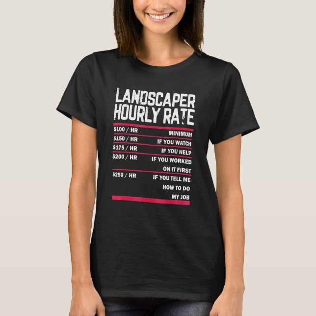 Landscaping Lawn Mowing Lawn Care For Landscaper L T-Shirt (Front)