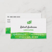 Landscaping Lawn Mowing Tree Trimming Gardening Business Card