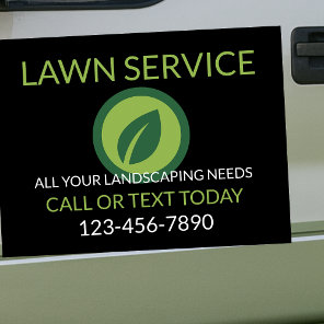 Landscaping & Lawn Service Professional Car Magnet