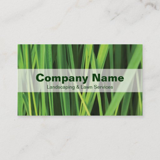 Customizable Landscaping &amp; Lawn Services Nature Business Card