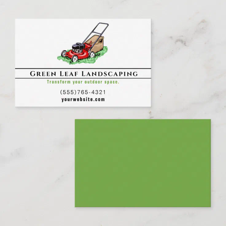 Landscaping Lawnmower Garden Service Business Card Zazzle