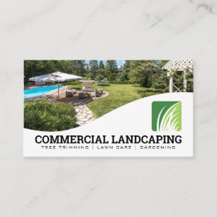 Landscaping Logo Backyard Business Card