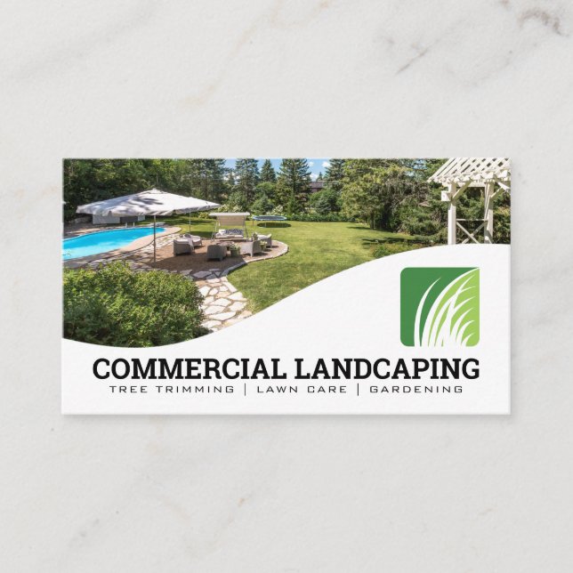 Landscaping Logo | Backyard Business Card (Front)