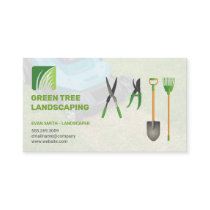 Landscaping Logo | Garden Tools | Lawnmower Business Card