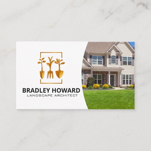 Landscaping Logo  Home  Lawn Business Card