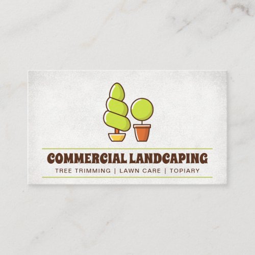 Landscaping Logo  Topiary Business Card
