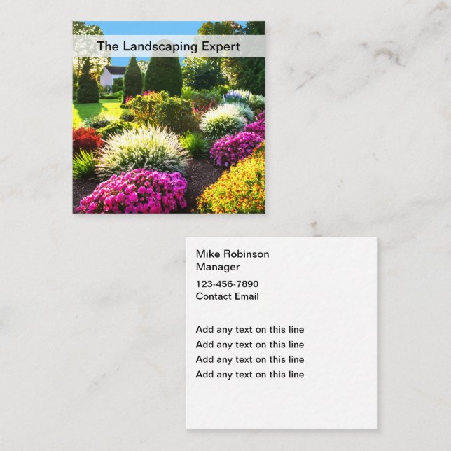 Landscaping Modern Colorful Business Cards (Front/Back)