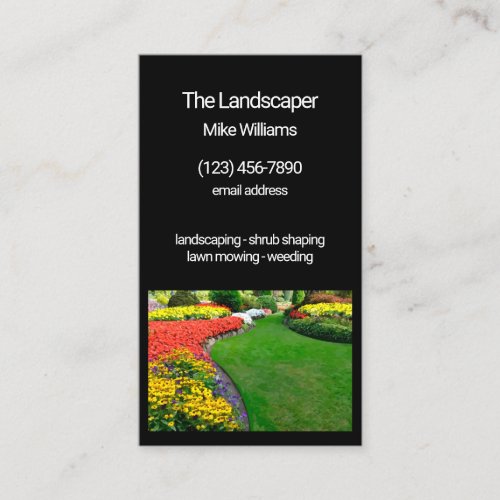 Landscaping New Modern Vertical Business Cards