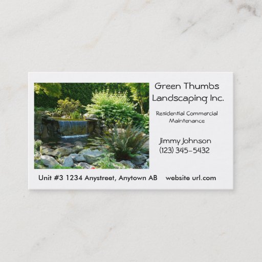 Customizable Landscaping or Gardening  Business Card Template