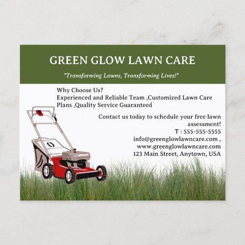 Landscaping or Lawn Care Business Marketing Postcard