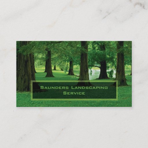 Customizable Landscaping or Lawn Care Service Company Business Card Template