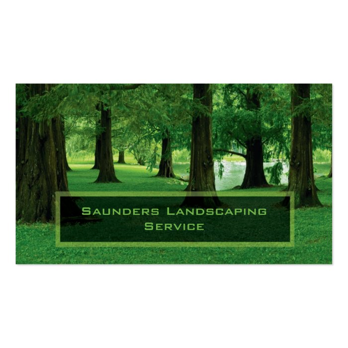 Landscaping or Lawn Care Service Company Business Card Template